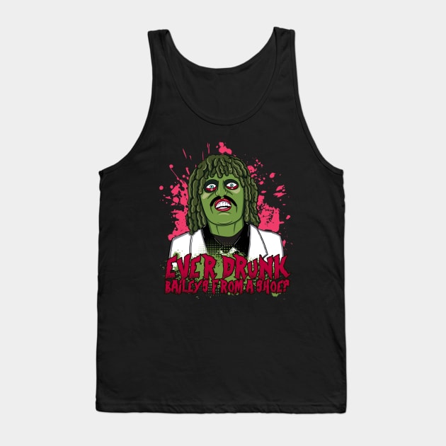 Old Gregg - Ever Drunk Baileys from a Shoe? Quote Tank Top by Meta Cortex